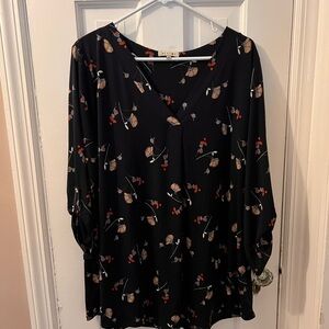 Floral V-Neck Blouse